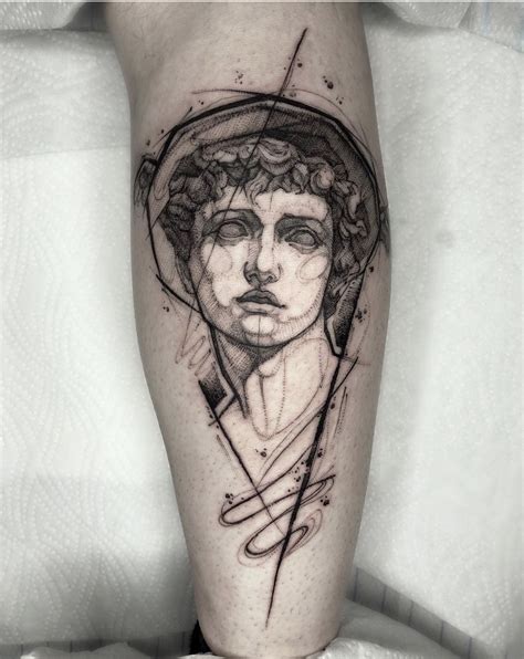 hermes shoes tattoo|greek mythology realism tattoo.